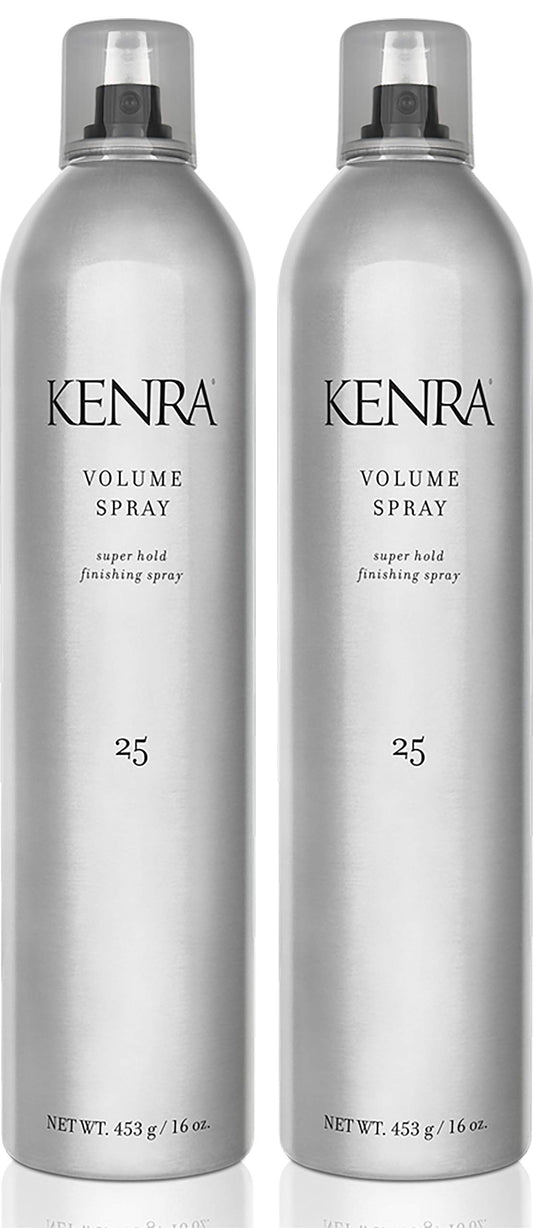 Kenra Professional Volume Spray 25 80% | Super Hold Finishing & Styling Hairspray | Flake-free & Fast-drying | Wind & Humidity Resistance | All Hair Types | 16 oz (2-Pack)
