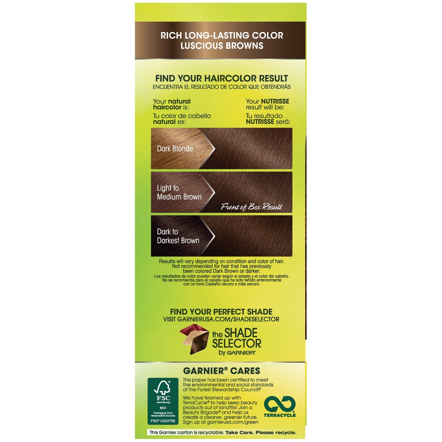 Garnier Nutrisse Nourishing Hair Color Creme, 50 Medium Natural Brown (Truffle) (Packaging May Vary)