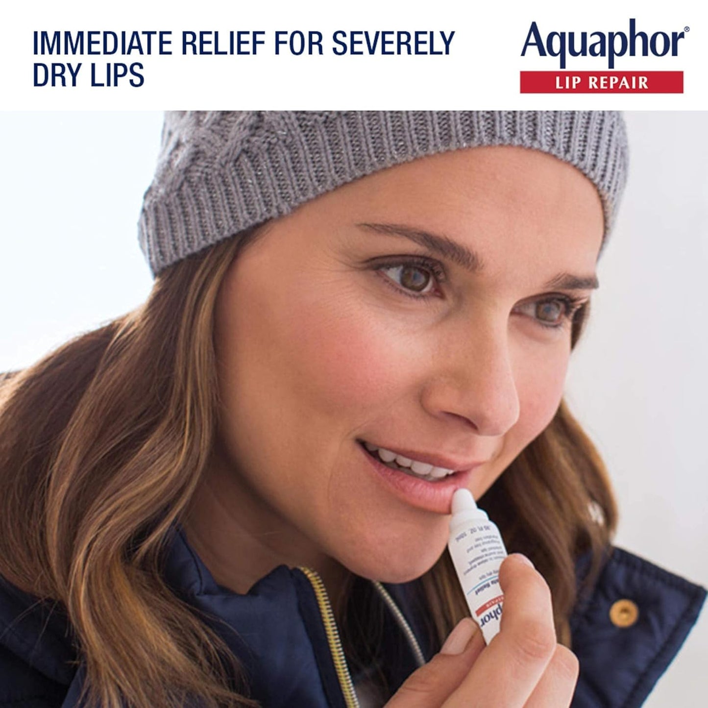Aquaphor Lip Repair Ointment - Long-lasting Moisture to Soothe Dry Chapped Lips - .35 fl. oz Tube, 2 Pack