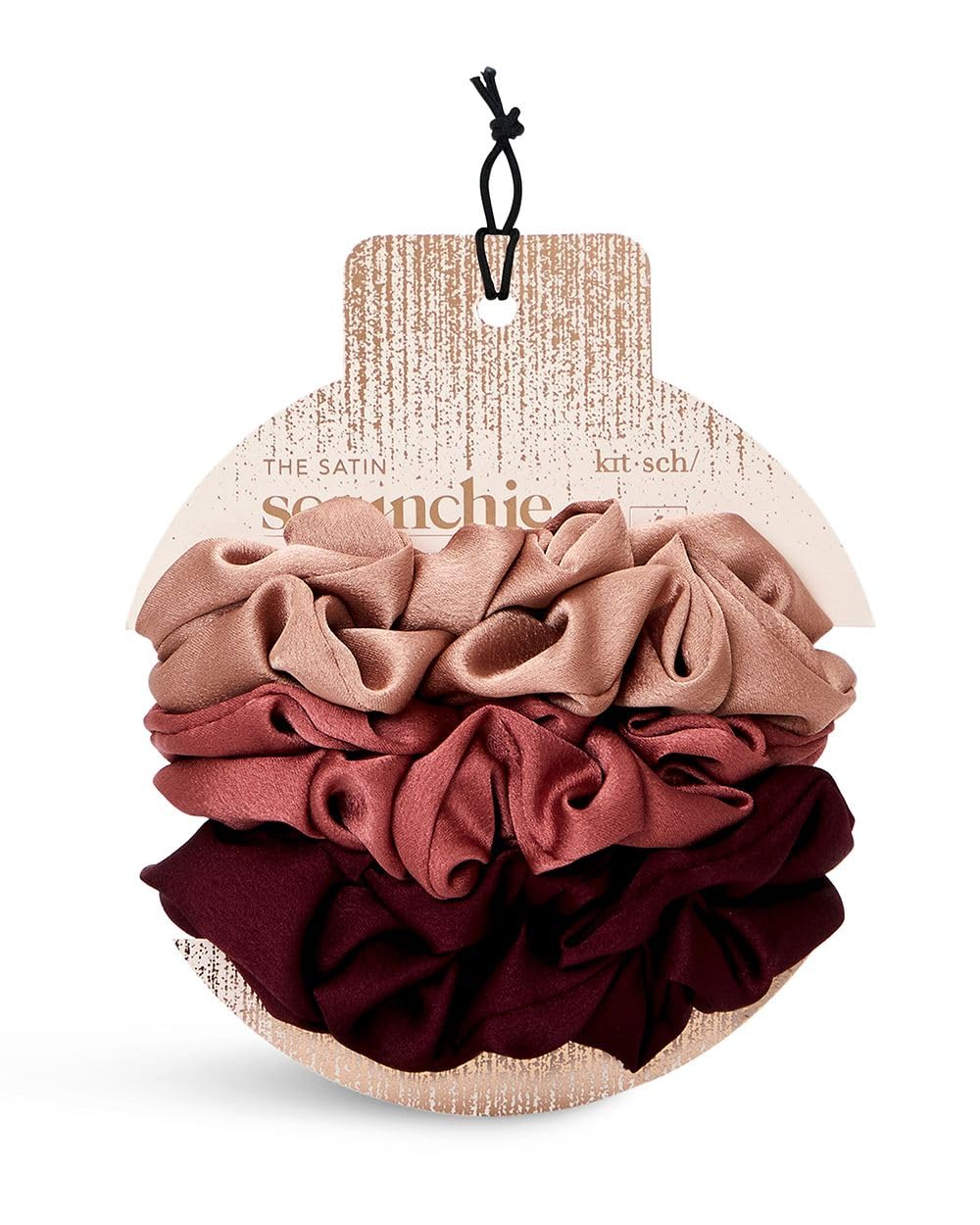 Kitsch Satin Hair Scrunchies for Women - Softer Than Silk Scrunchies for Hair, Satin Scrunchies for Girls & Satin Hair Ties for Women, Holiday Gift, Cute Satin Hair Scrunchie for Styling, 6pc Mulberry