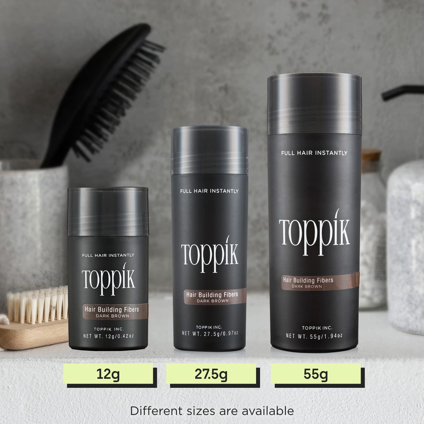 Toppik Hair Building Fibers, Auburn, 27.5g Fill In Fine or Thinning Hair, Instantly Thicker, Fuller Looking, 9 Shades for Men & Women, Keratin Protein Formula
