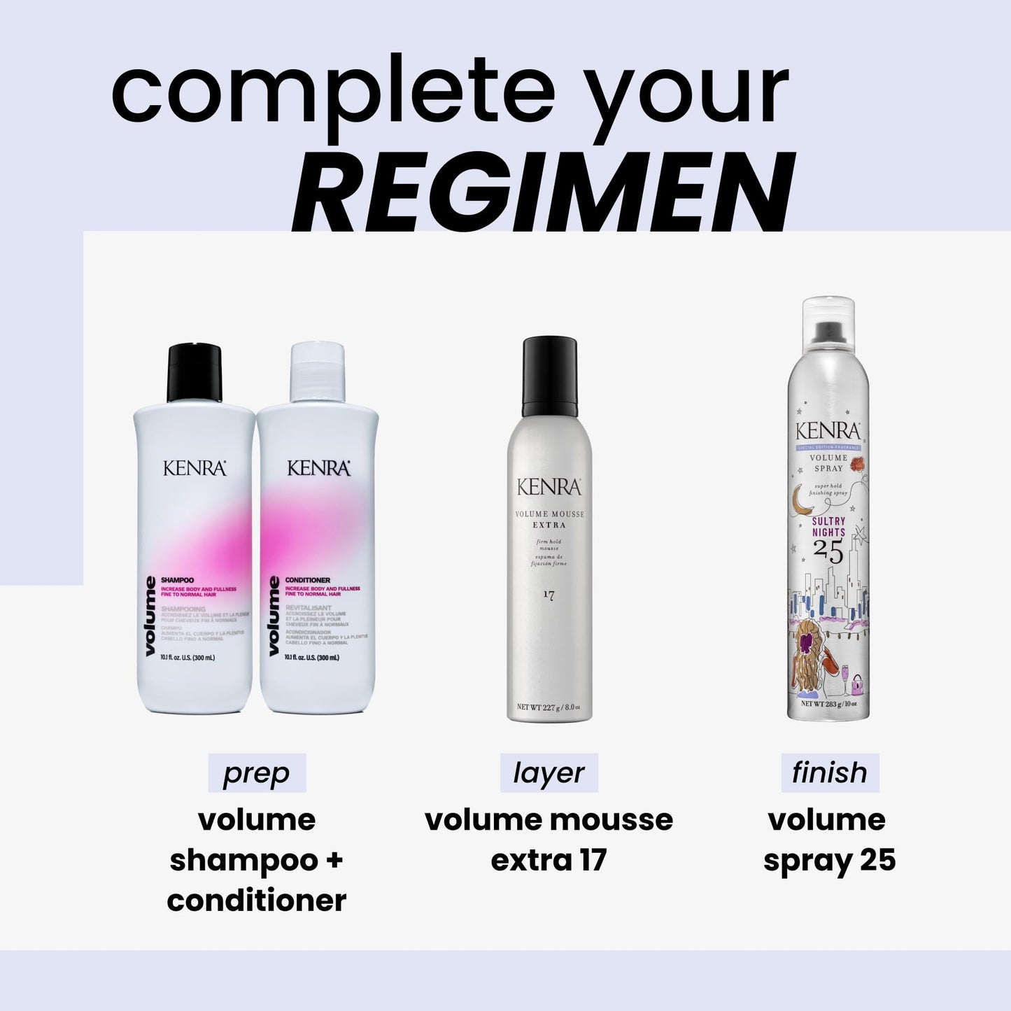 Kenra Professional Volume Spray 25 Sultry Nights 50% | Super Hold Finishing & Styling Hairspray | Flake-free & Fast-drying | Wind & Humidity Resistance | All Hair Types | 10 oz.
