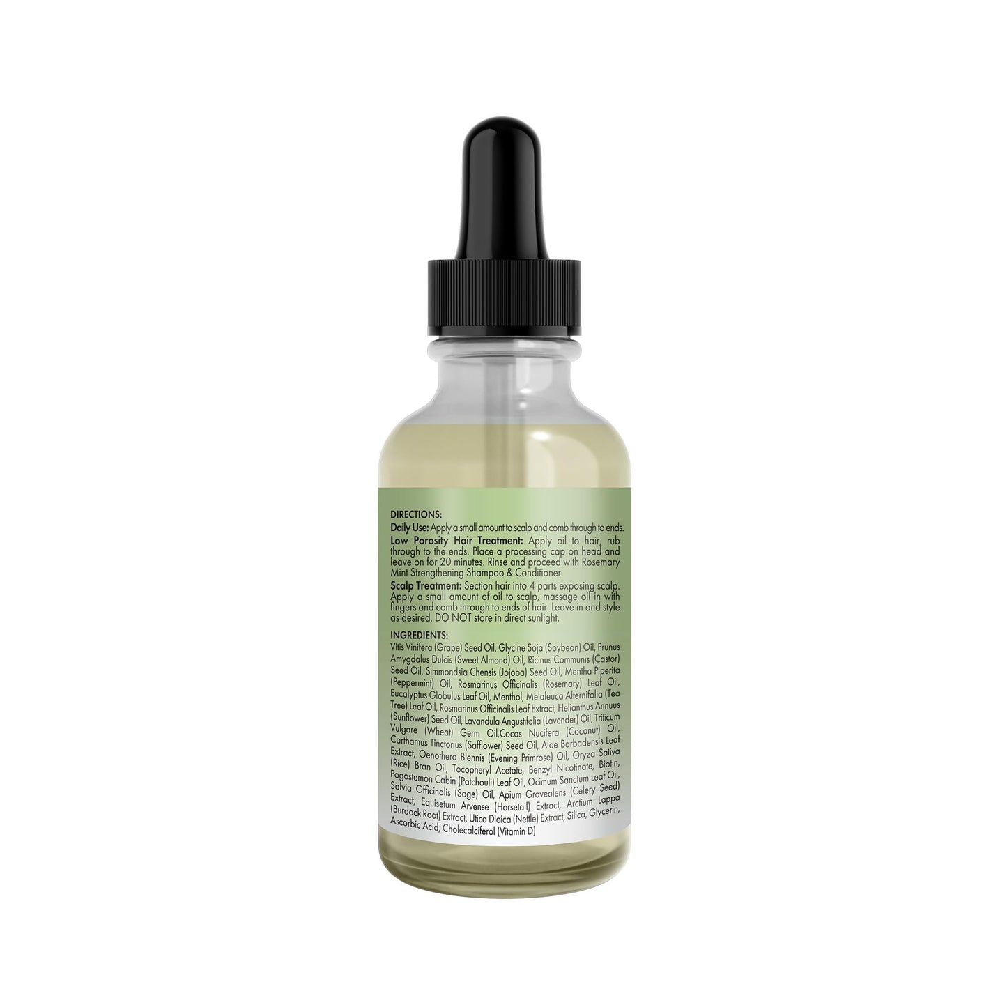 Mielle Organics Rosemary & Mint Light Hair Oil, Split Ends & Dry Scalp Treatment - Infused with Biotin & Essential Oils for Strengthening, Soothing, Moisturizing & Encouraging Longer Hair (2 Oz)