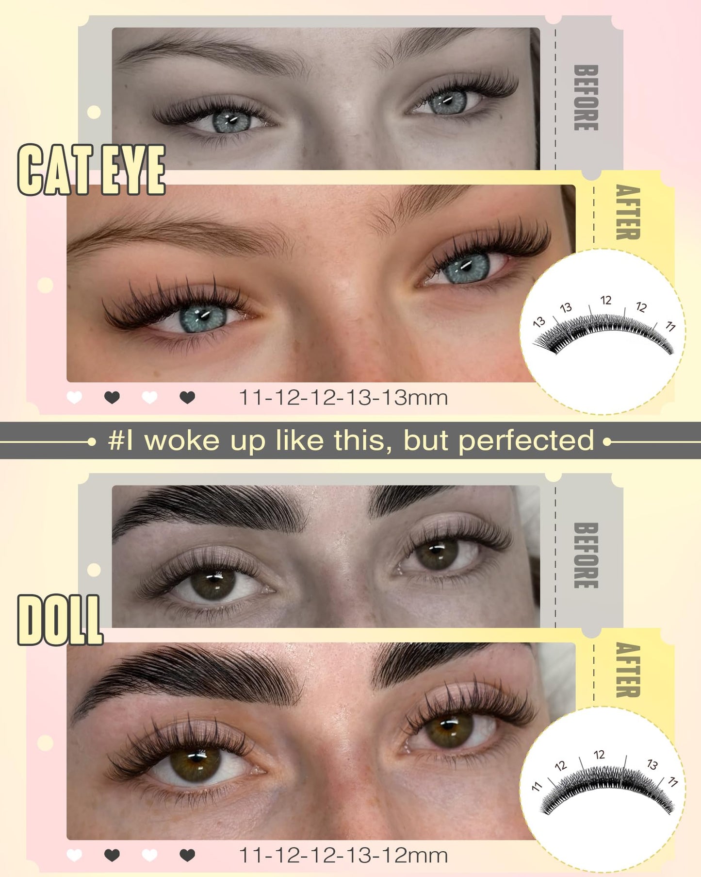Goddvenus Natural Lash Clusters Wispy Manga Eyelash Clusters Fairy Lash Extension C Curl Cluster Eyelashes Extensions 180pcs