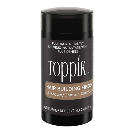 Toppik Hair Building Fibers, Light Brown, 0.11 Ounce Fill In Fine or Thinning Hair, Instantly Thicker, Fuller Looking, 9 Shades for Men & Women, Keratin Protein Formula