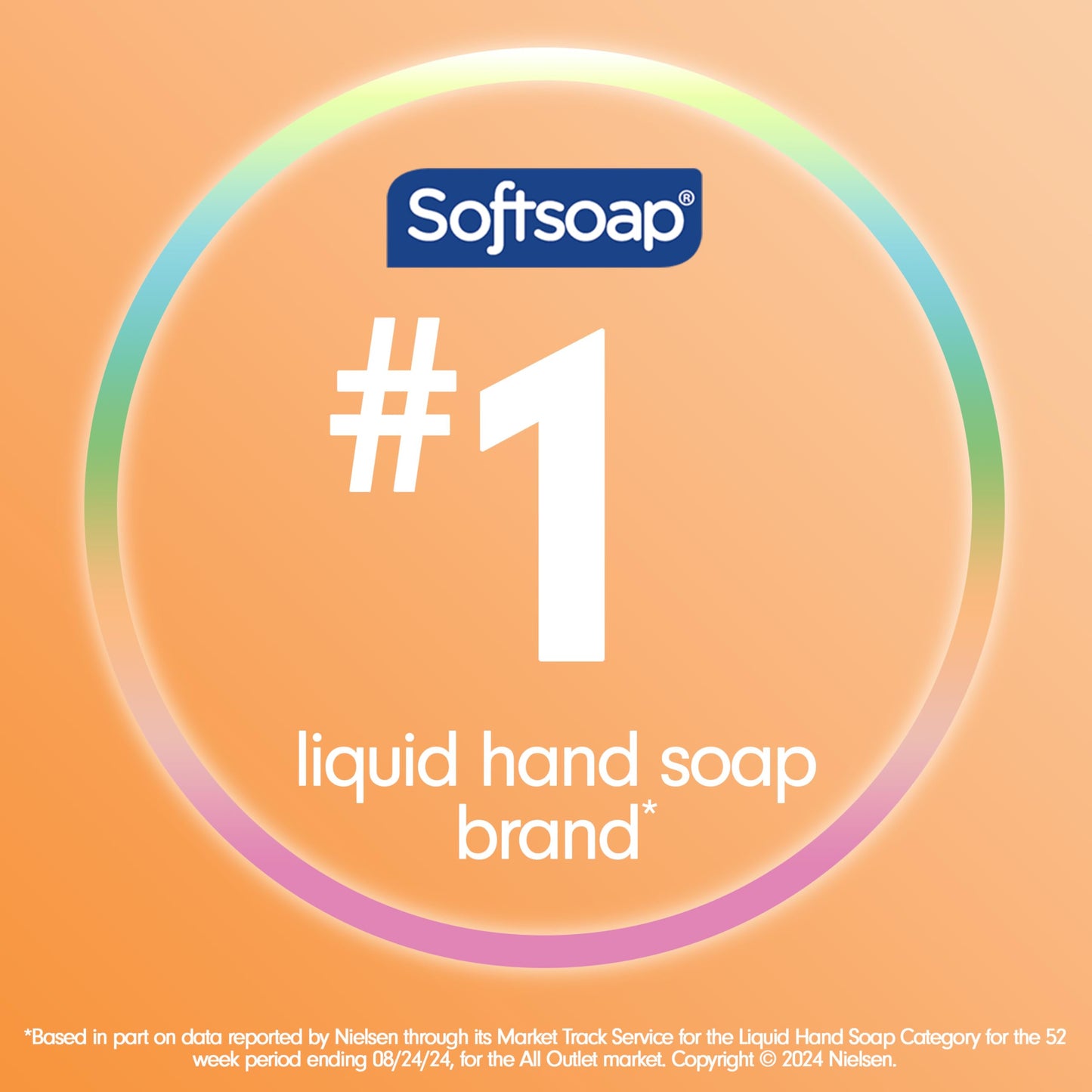 Softsoap Juicy Peach Liquid Hand Soap, Kitchen and Bathroom Hand Soap, Rich Fruity Scent, 50 fl oz Refill Bottle