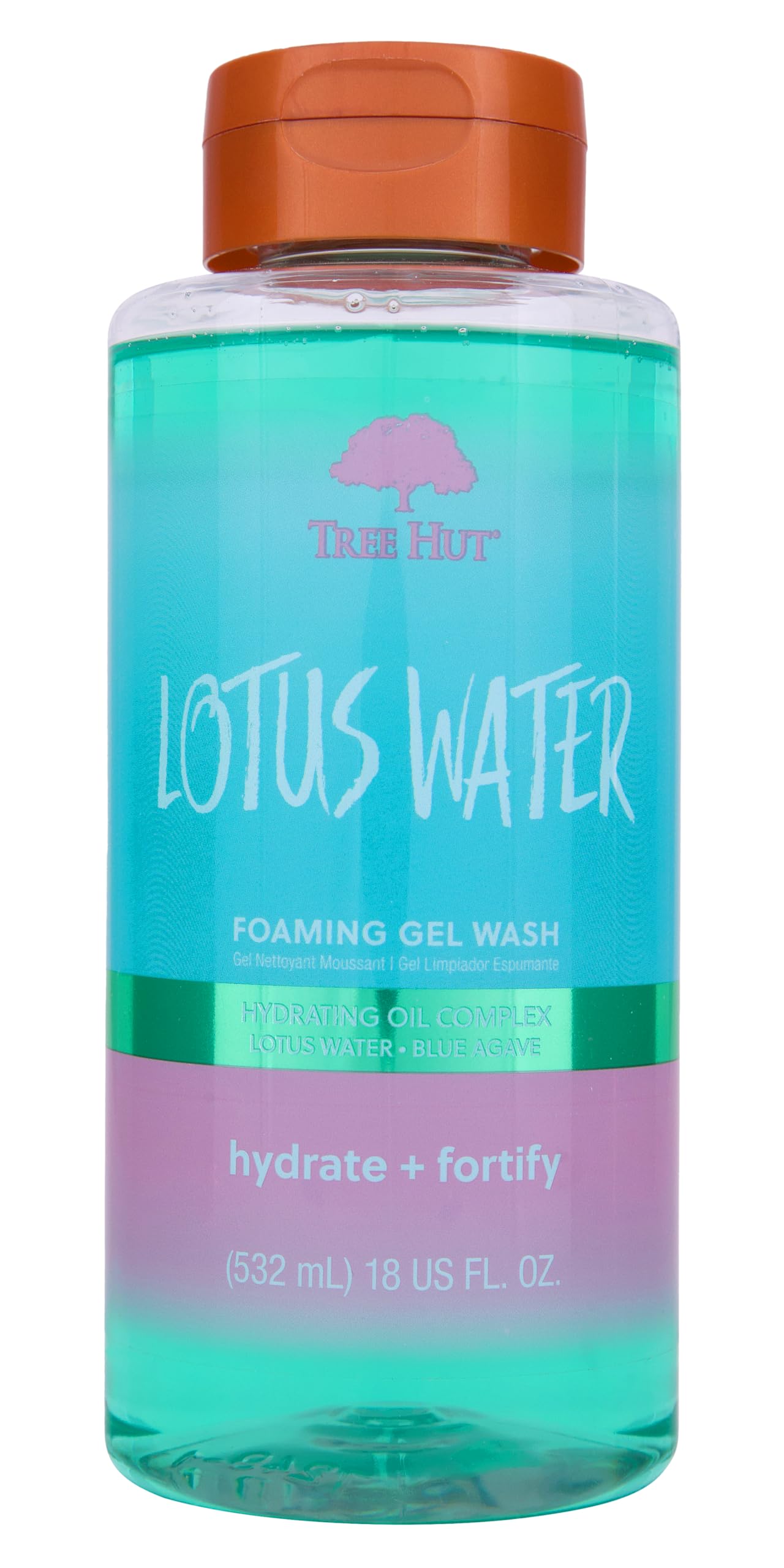 Tree Hut Lotus Water Foaming Gel Wash | Cleanse & Soothe Skin Without Stripping Moisture | Made with our Hydrating Oil Complex | 18 fl oz.