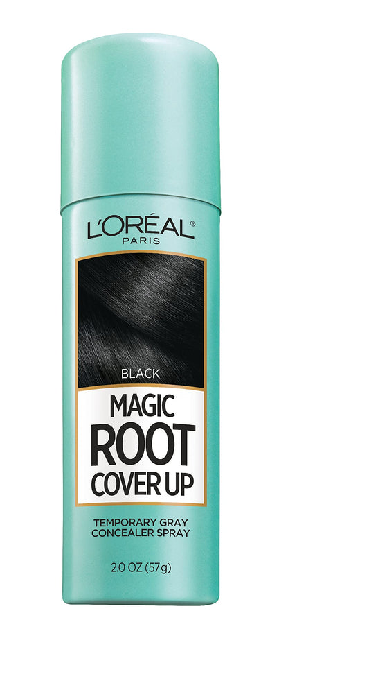 L'Oreal Paris Magic Root Cover Up Gray Concealer Spray Black 2 oz.(Packaging May Vary)