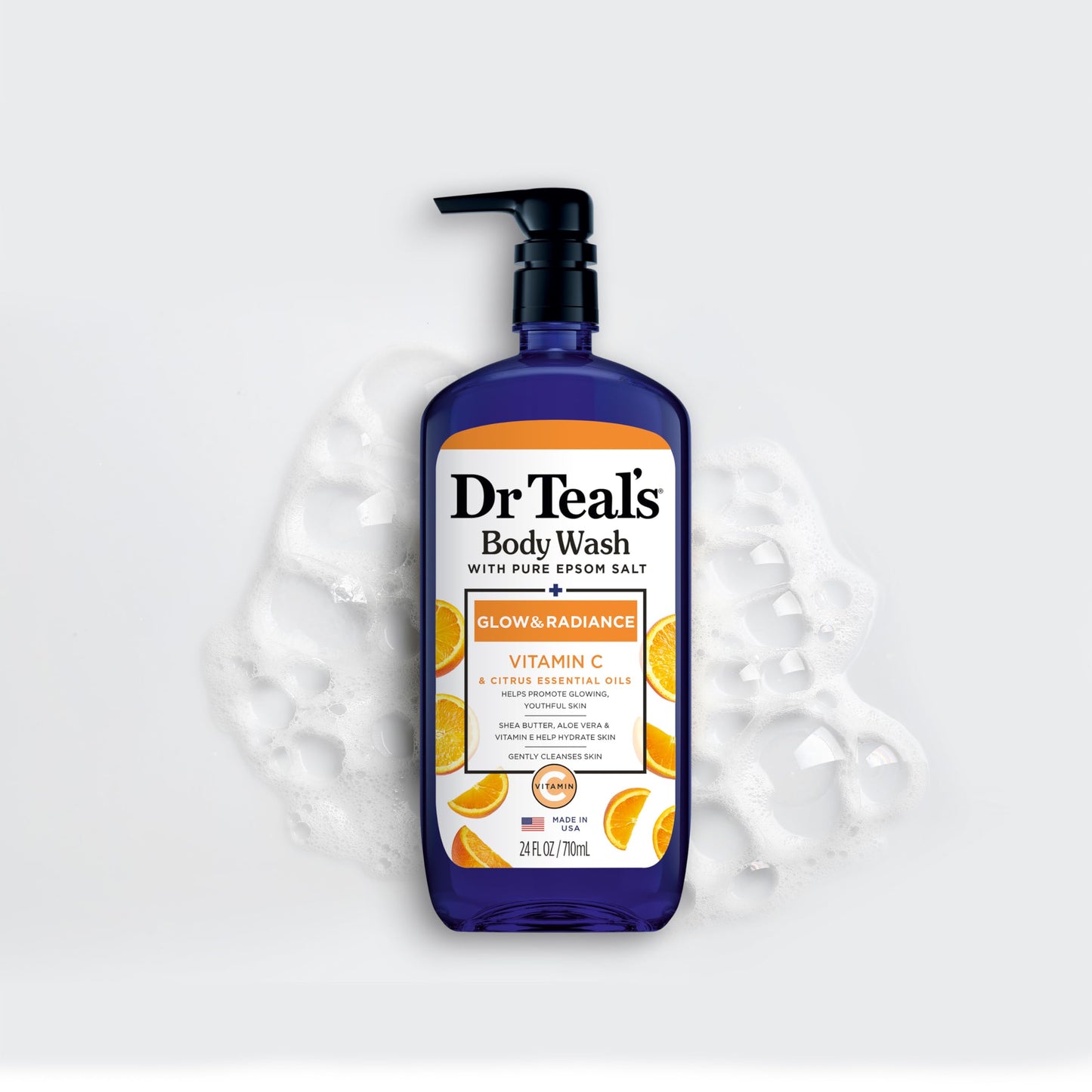 Dr Teal's Glow & Radiance with Vitamin C & Citrus Essential Oils Body Wash 24oz Pack of 2