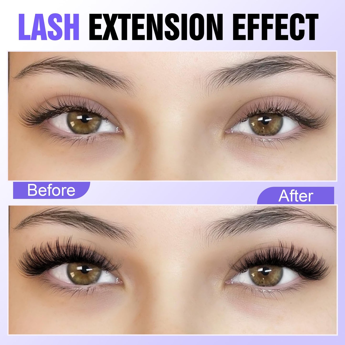 Pawotence Lash Clusters 40D 280pcs Cluster Eyelash Extensions 9-16mm Mix Eyelash Clusters Lash Extension Individual Lashes for Self Application (40D, 0.07D, 9-16mm)