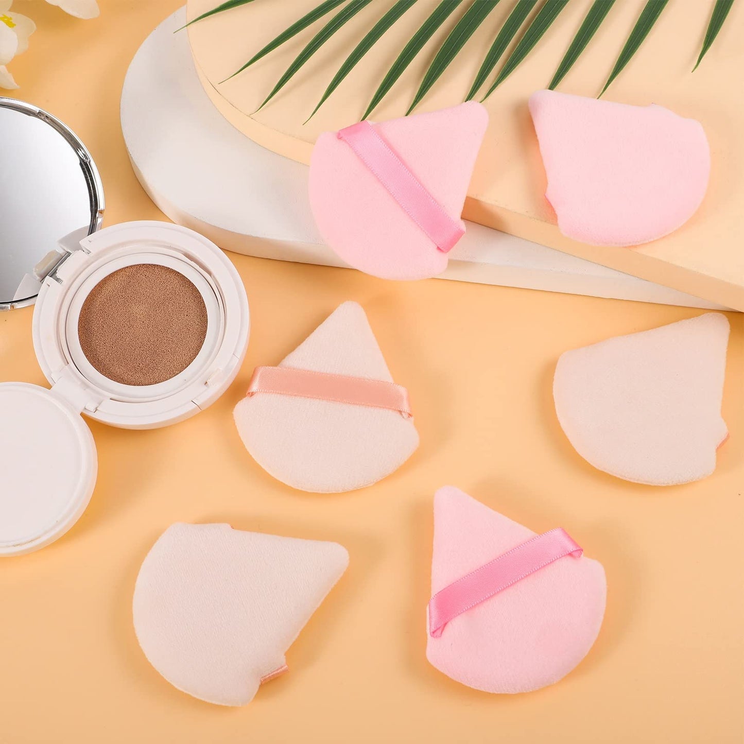 Pimoys 6 Pieces Powder Puff Face Triangle Makeup Sponge Soft Powder Puffs for Loose Powder Foundation Sponge Setting Powder Puff Makeup Tool, Stocking Stuffers Gift for Women