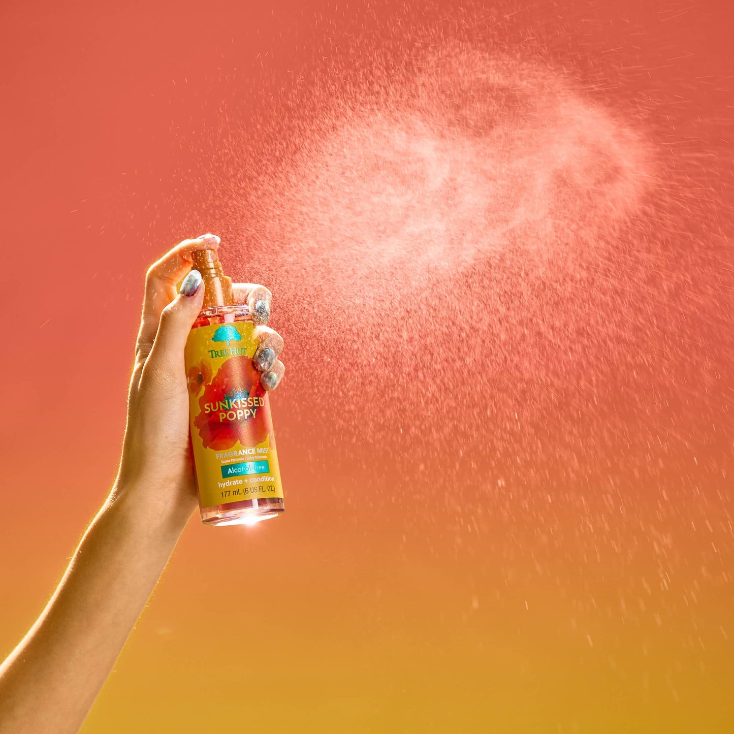 Tree Hut Sunkissed Poppy Fragrance Mist | Spritz On for a Refreshed Feel or Layer with Your Favorite Scents | Versatile Body Spray | 6 fl oz.