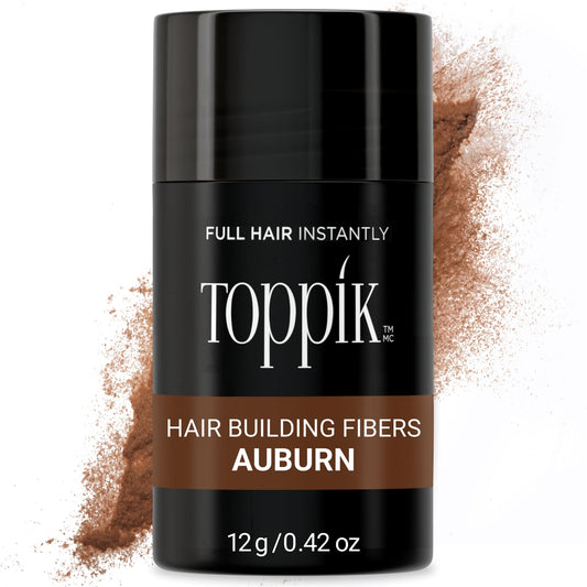 Toppik Hair Building Fibers, Auburn, 0.11 Ounce Fill In Fine or Thinning Hair, Instantly Thicker, Fuller Looking, 9 Shades for Men & Women, Keratin Protein Formula