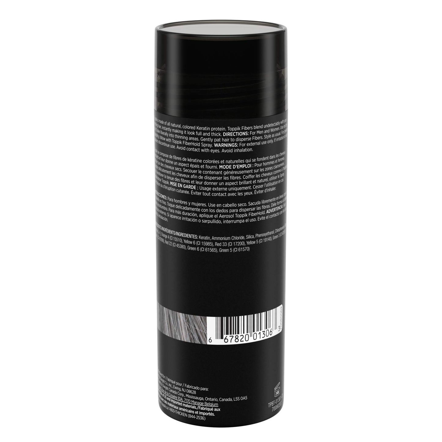 Toppik Hair Building Fibers, Gray, 55g Fill In Fine or Thinning Hair, Instantly Thicker, Fuller Looking, 9 Shades for Men & Women, Keratin Protein Formula