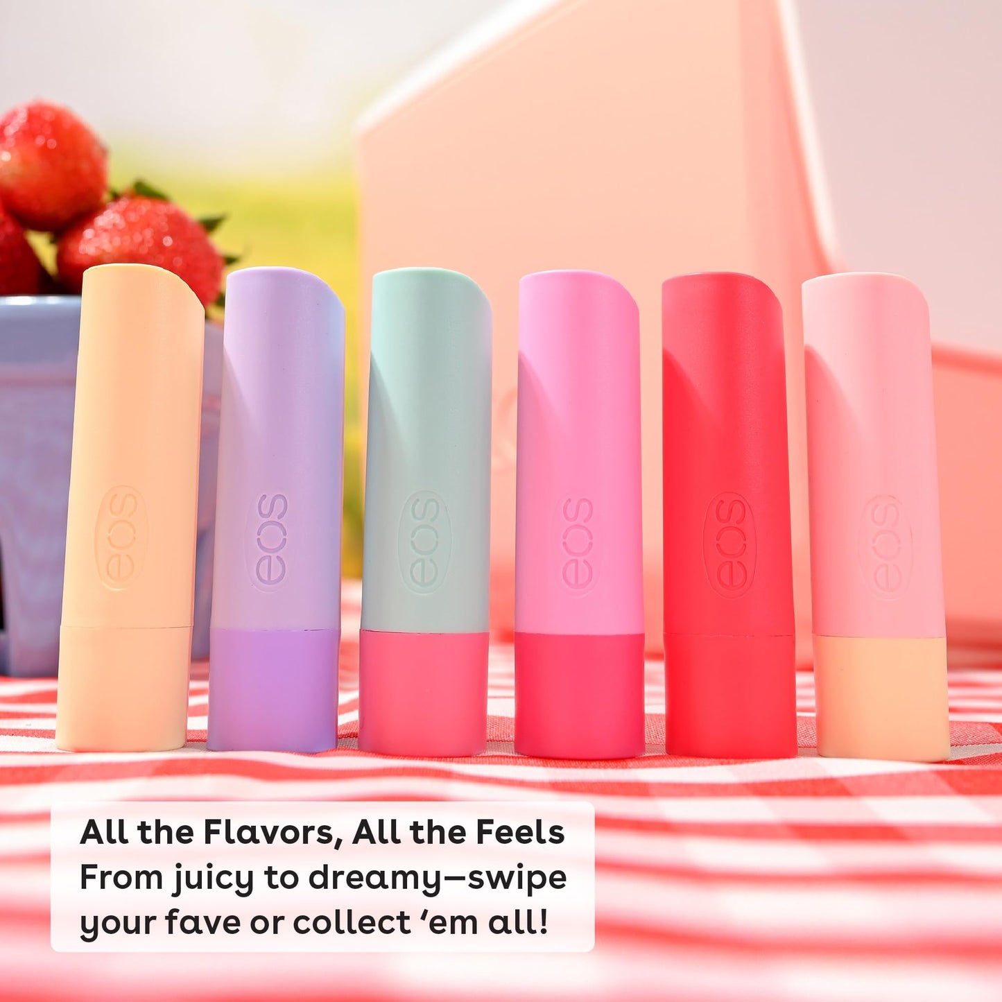 eos Natural Shea Lip Balm- Birthday Cake, All-Day Moisture Lip Care Products, 0.25 oz
