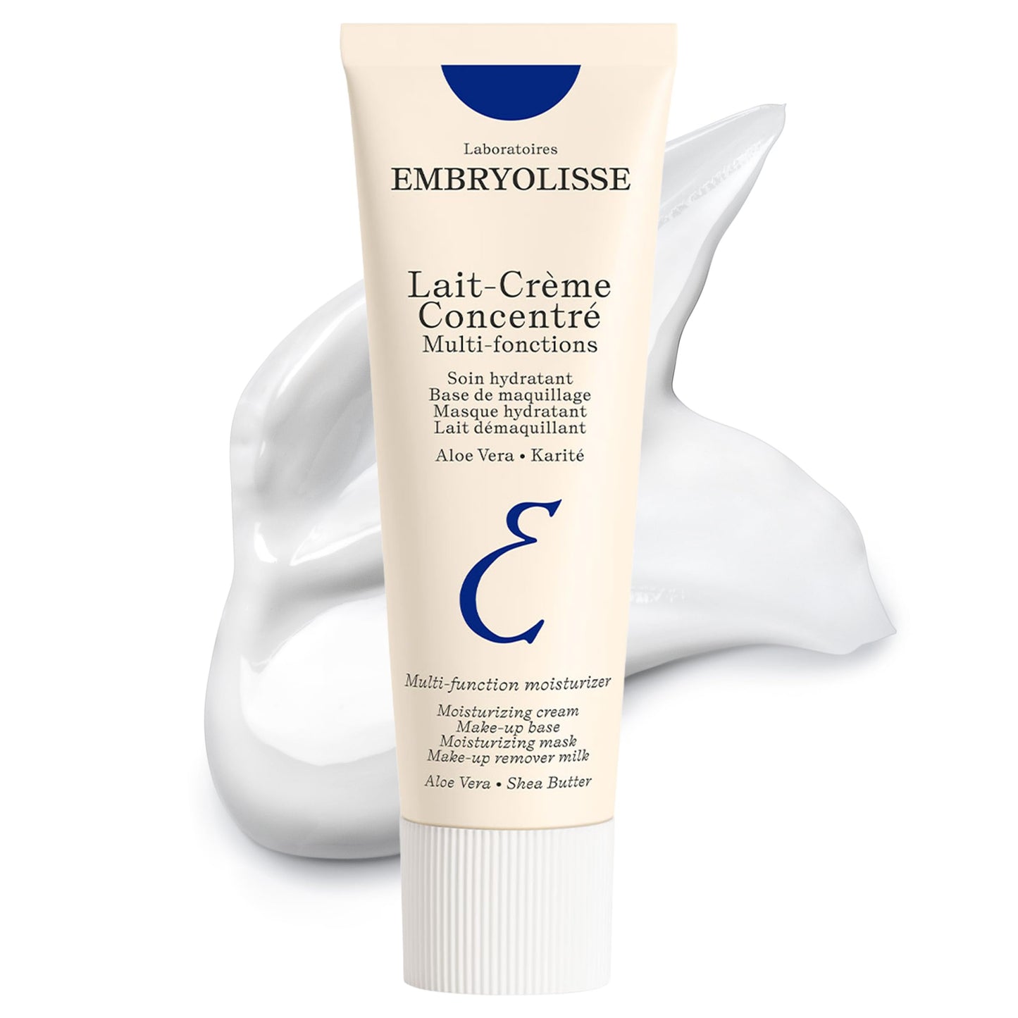 Embryolisse Lait-Crème Concentré Multifunction Daily Moisturizer, Makeup Primer, and Makeup Remover. French Face Cream With Shea Butter & Aloe Vera, Suitable for All Skin Types, 2.54 Fl Oz