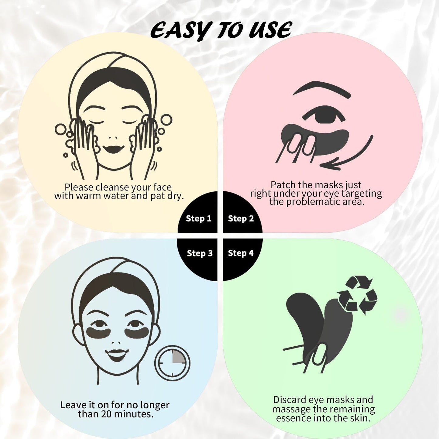 Maskiss Under Eye Patches(25 Pairs), 24K Gold, Caffeine, Hyaluronic Acid, Aloe Vera Eye Masks for Dark Circles Puffy Eyes Undereye Bags, Eye Skin Care Gift Set for Bachelorette Party Favors