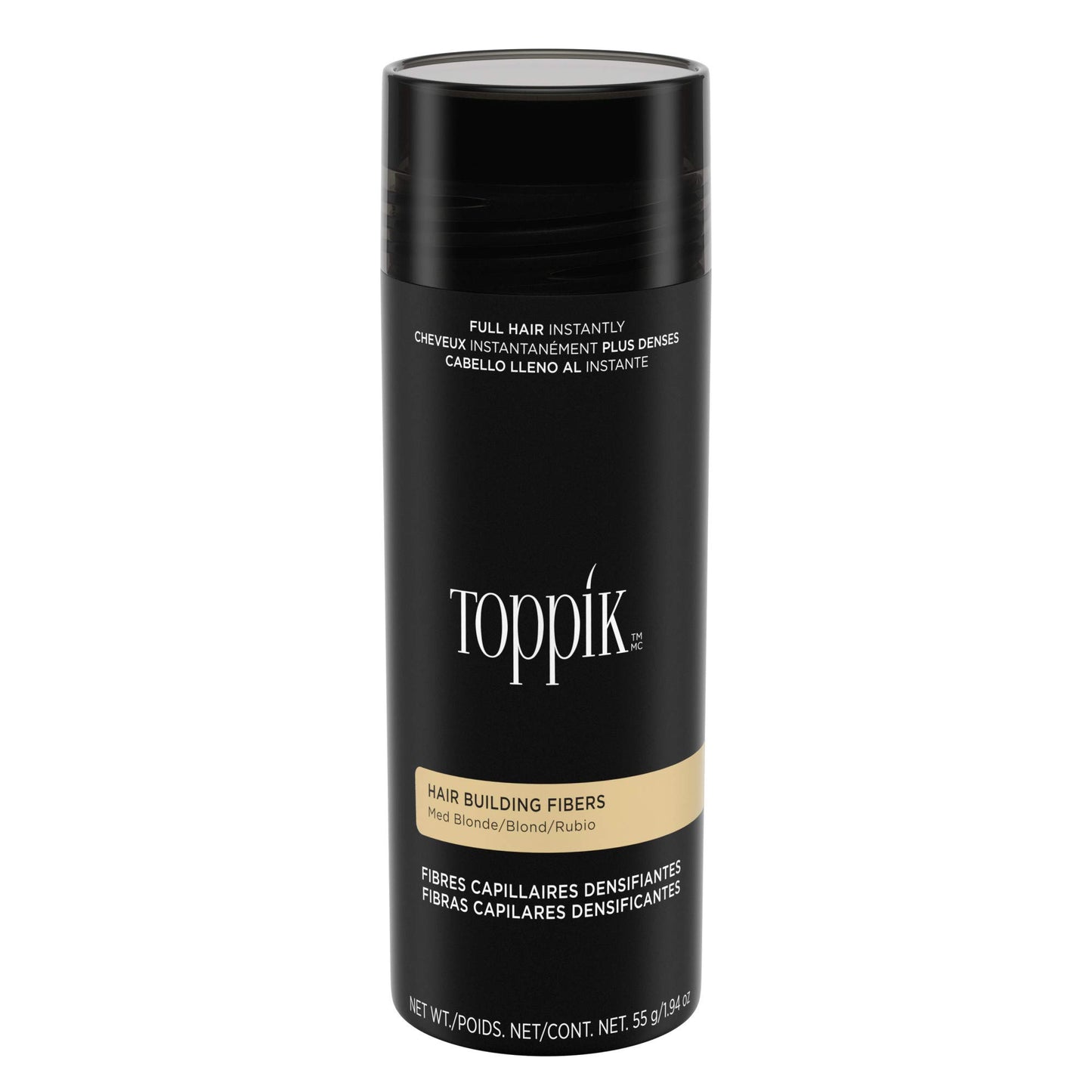 Toppik Hair Building Fibers, Medium Blonde, 1.94 Ounce Fill In Fine or Thinning Hair, Instantly Thicker, Fuller Looking, 9 Shades for Men & Women, Keratin Protein Formula
