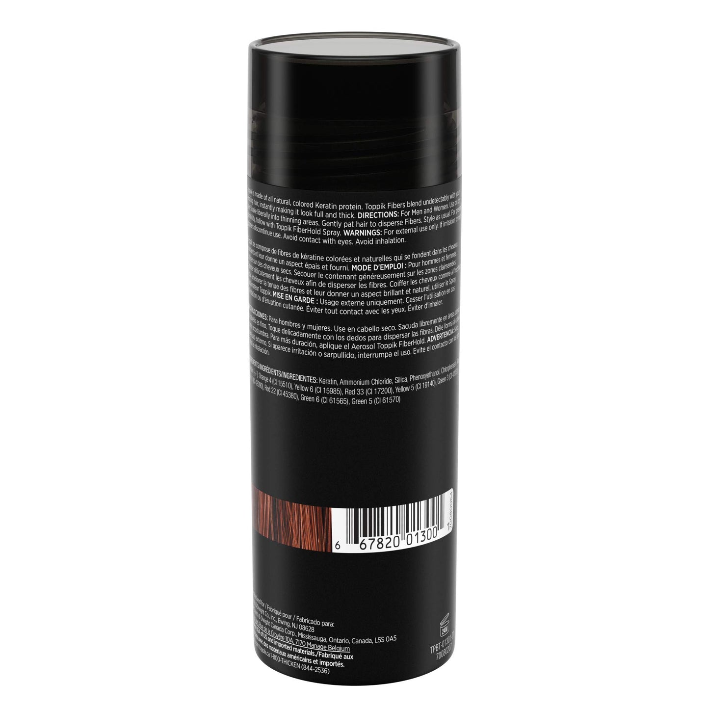 Toppik Hair Building Fibers, Auburn, 1.94 Ounce Fill In Fine or Thinning Hair, Instantly Thicker, Fuller Looking, 9 Shades for Men & Women, Keratin Protein Formula