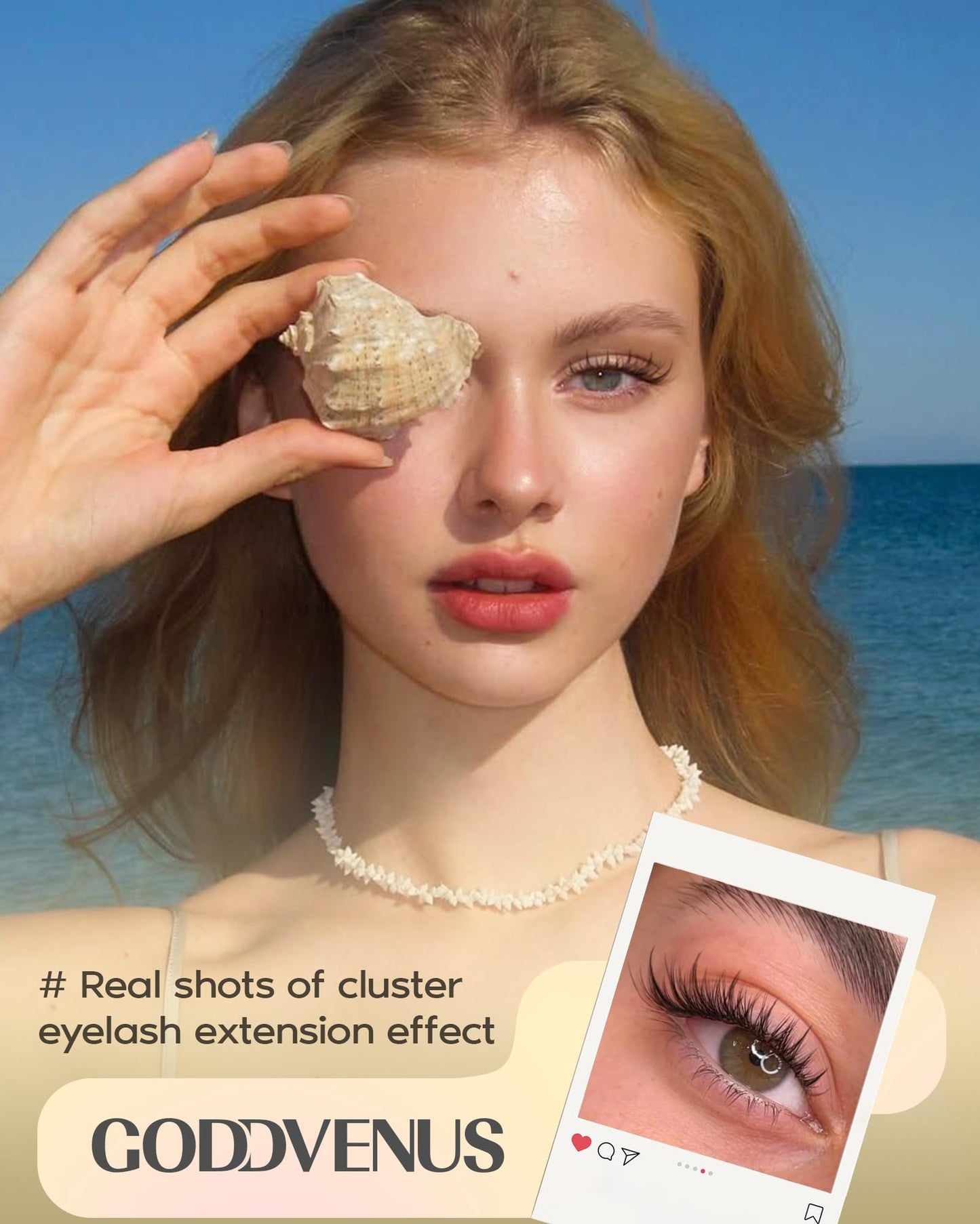 Goddvenus Natural Lash Clusters Wispy Manga Eyelash Clusters Fairy Lash Extension C Curl Cluster Eyelashes Extensions 180pcs