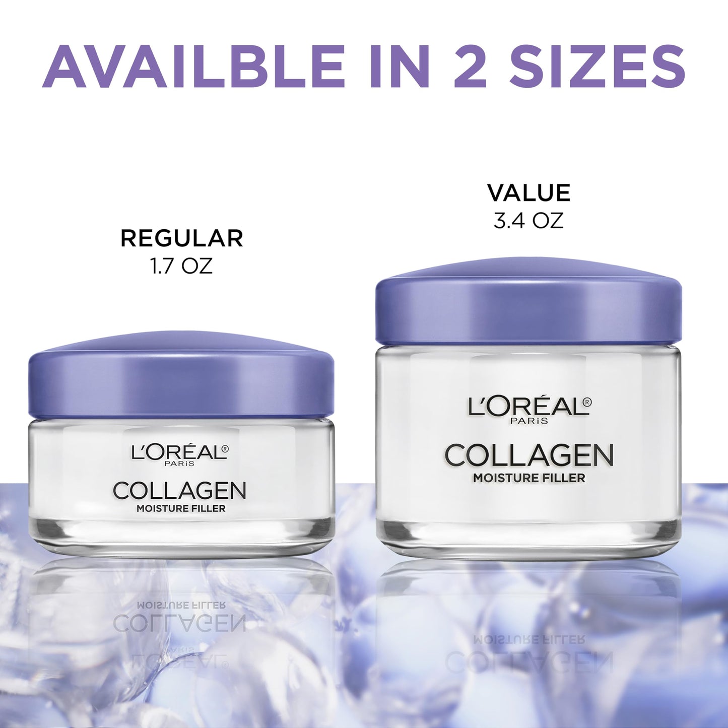 L'Oreal Paris Collagen Moisture Filler Face Cream, Anti-Aging Face Moisturizer, Non-Greasy Skin Care Formula For Up to 48HR Hydration, 3.4 Oz