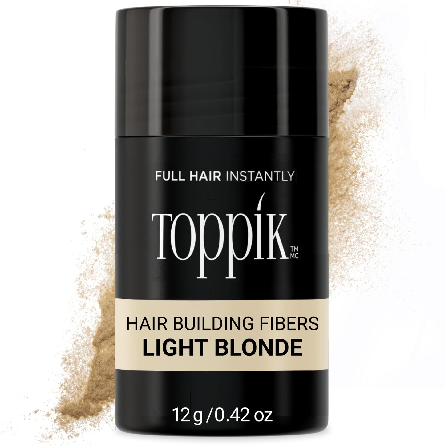 Toppik Hair Building Fibers, Light Blonde, 12g Fill In Fine or Thinning Hair, Instantly Thicker, Fuller Looking, 9 Shades for Men & Women, Keratin Protein Formula