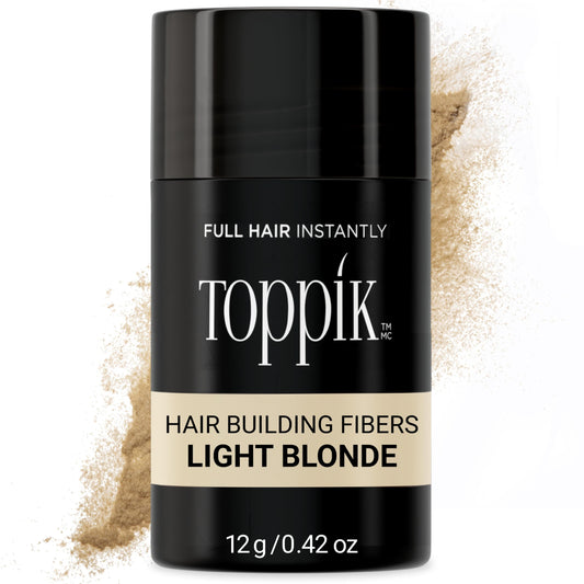 Toppik Hair Building Fibers, Light Blonde, 12g Fill In Fine or Thinning Hair, Instantly Thicker, Fuller Looking, 9 Shades for Men & Women, Keratin Protein Formula