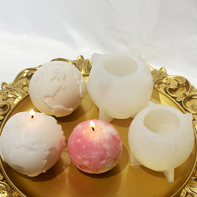Earth Moon Candle Mould DIY Handmade