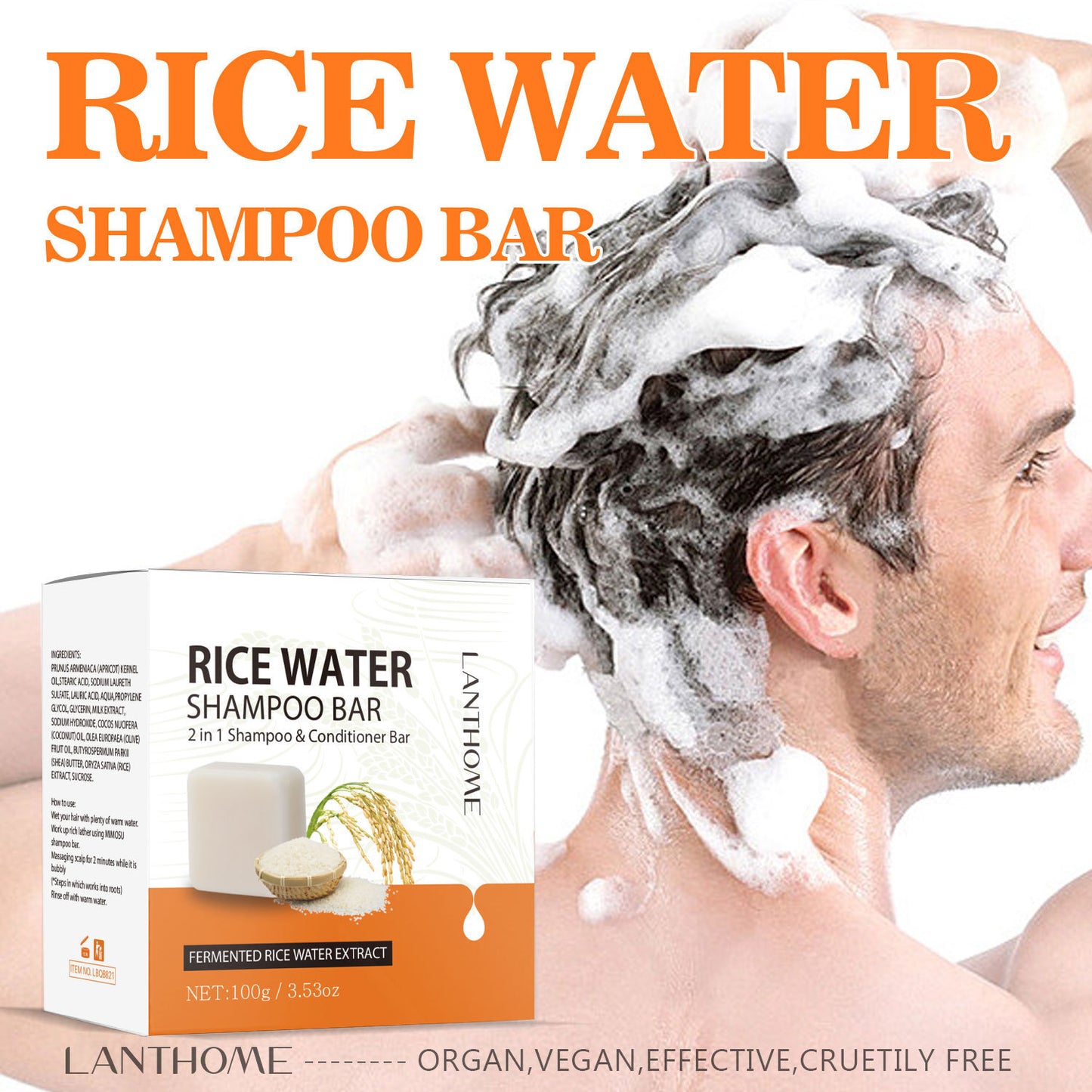 Maintenance Square Rice Water Hair Care Soap