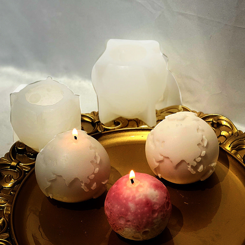 Earth Moon Candle Mould DIY Handmade