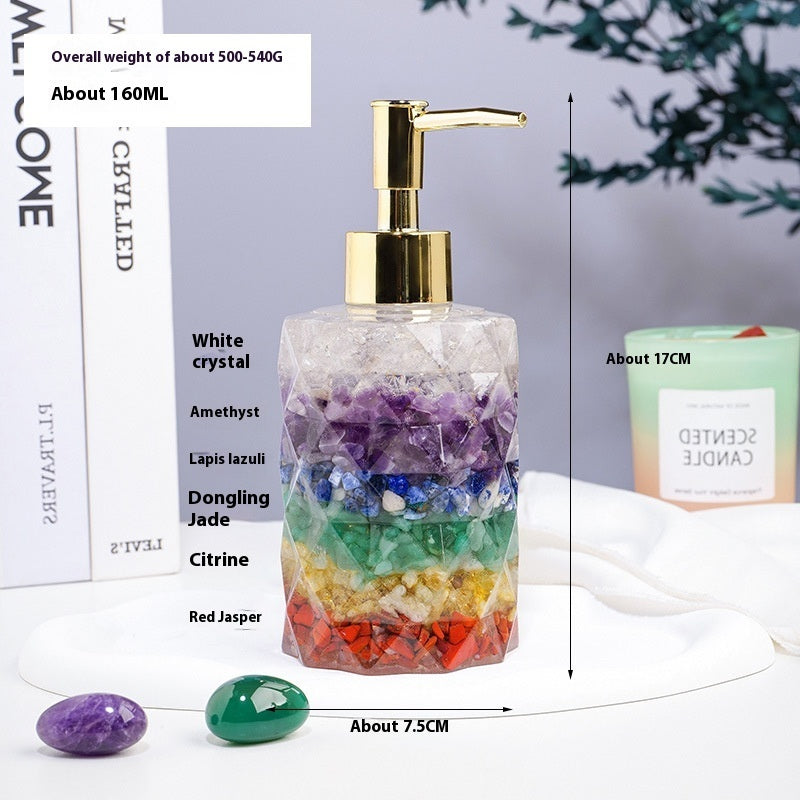 Natural Crystal Gravel Cosmetics Storage Bottle