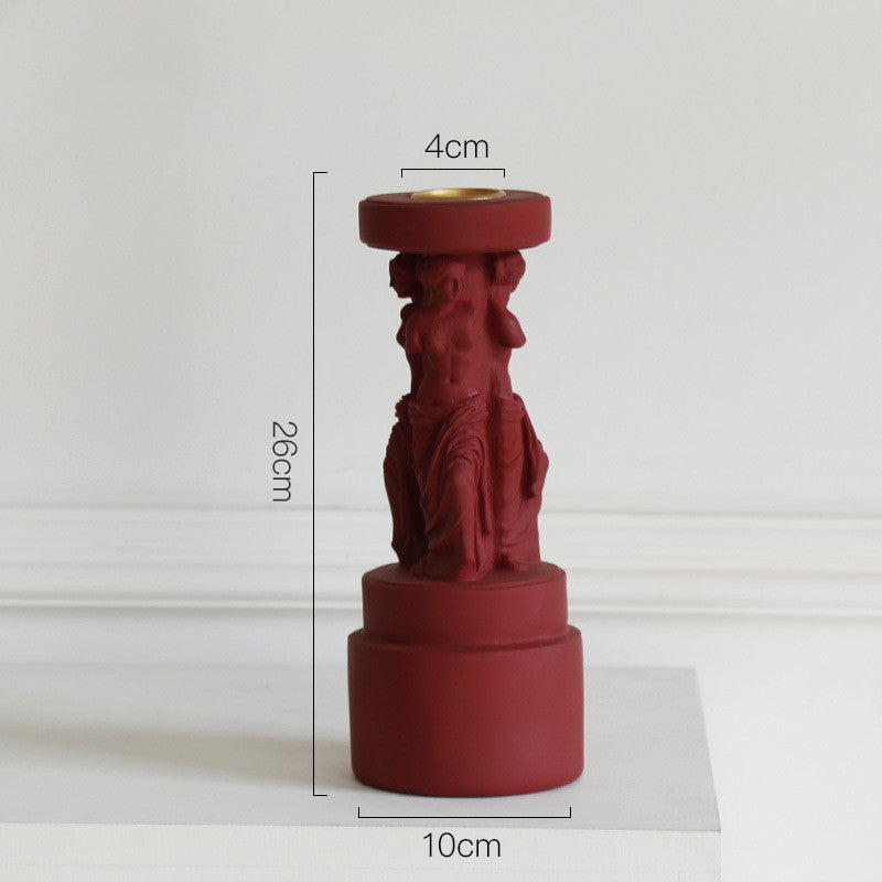 Old Greek Column Candle Holder