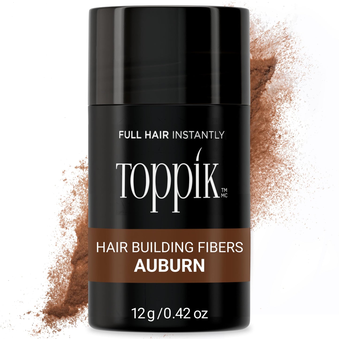 Toppik Hair Building Fibers, Auburn, 12g Fill In Fine or Thinning Hair, Instantly Thicker, Fuller Looking, 9 Shades for Men & Women, Keratin Protein Formula
