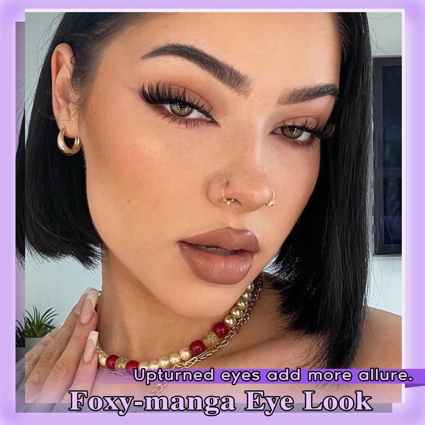Goddvenus Manga Lash Cluster Kit Wispy Lashes Clusters Fluffy Eyelash Clusters Upturned Foxy Cluster Eyelash Extensions Kit D Curl Fairy Eyelash Extension Kit 10-16mm Individual Lashes Kit