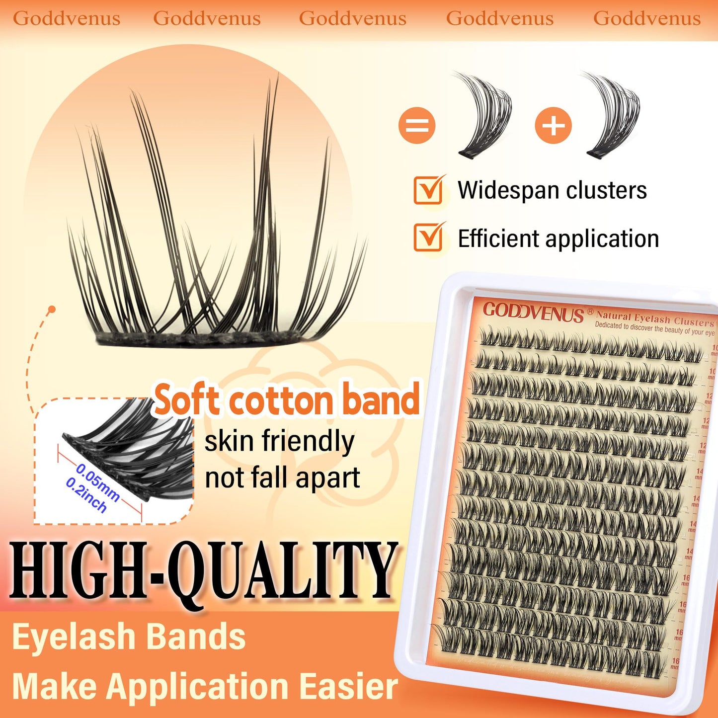 Wispy Lash Clusters Lashes Cluster Eyelash Extensions Natural Individual Lashes Fluffy Lash Extension Soft Cotton Band Eyelashes Clusters Fairy D Curl Lash Cluster For DIY Eyelash Extension