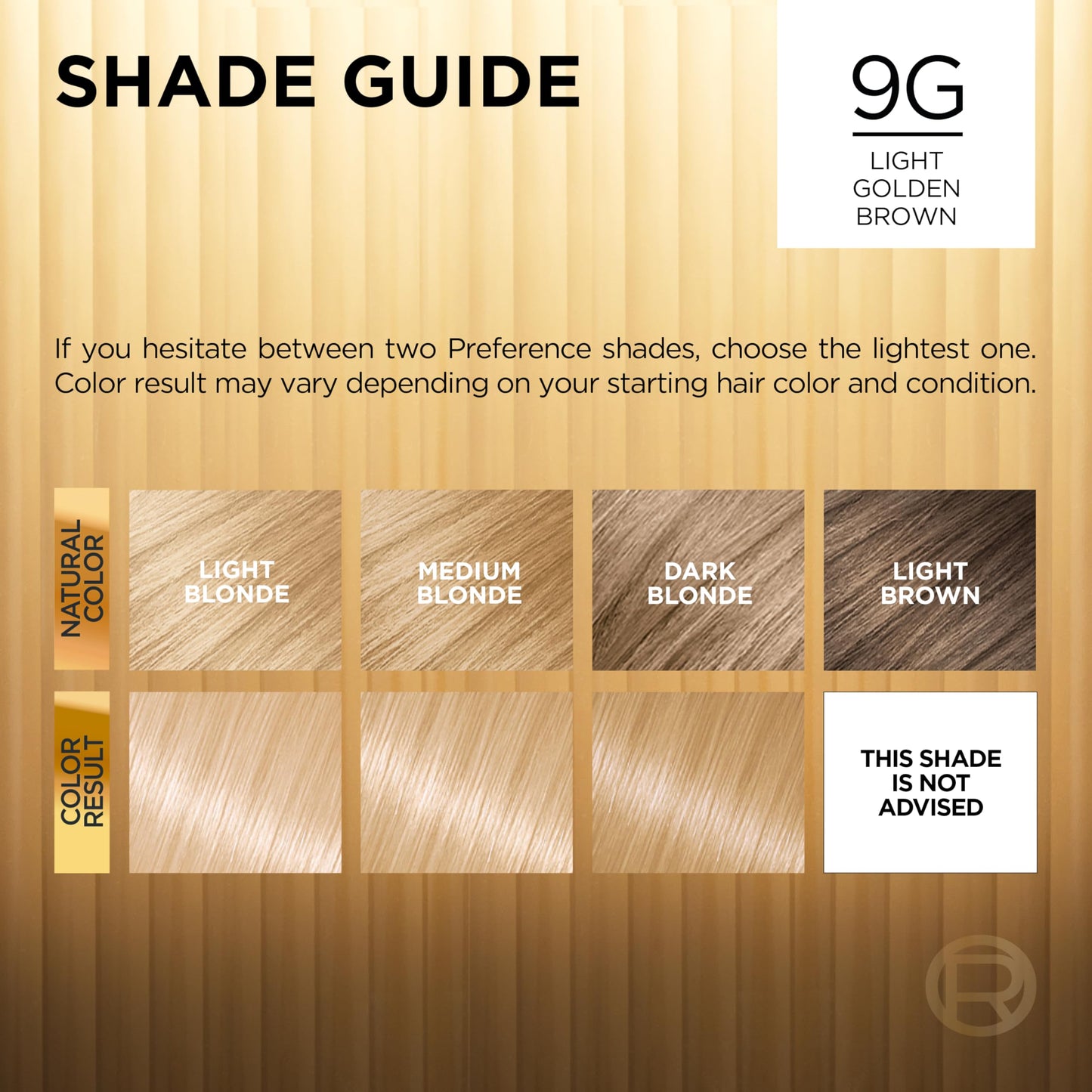 L'Oreal Paris Superior Preference Fade-Defying + Shine Permanent Hair Color, 9G Light Golden Blonde, Pack of 1, Hair Dye