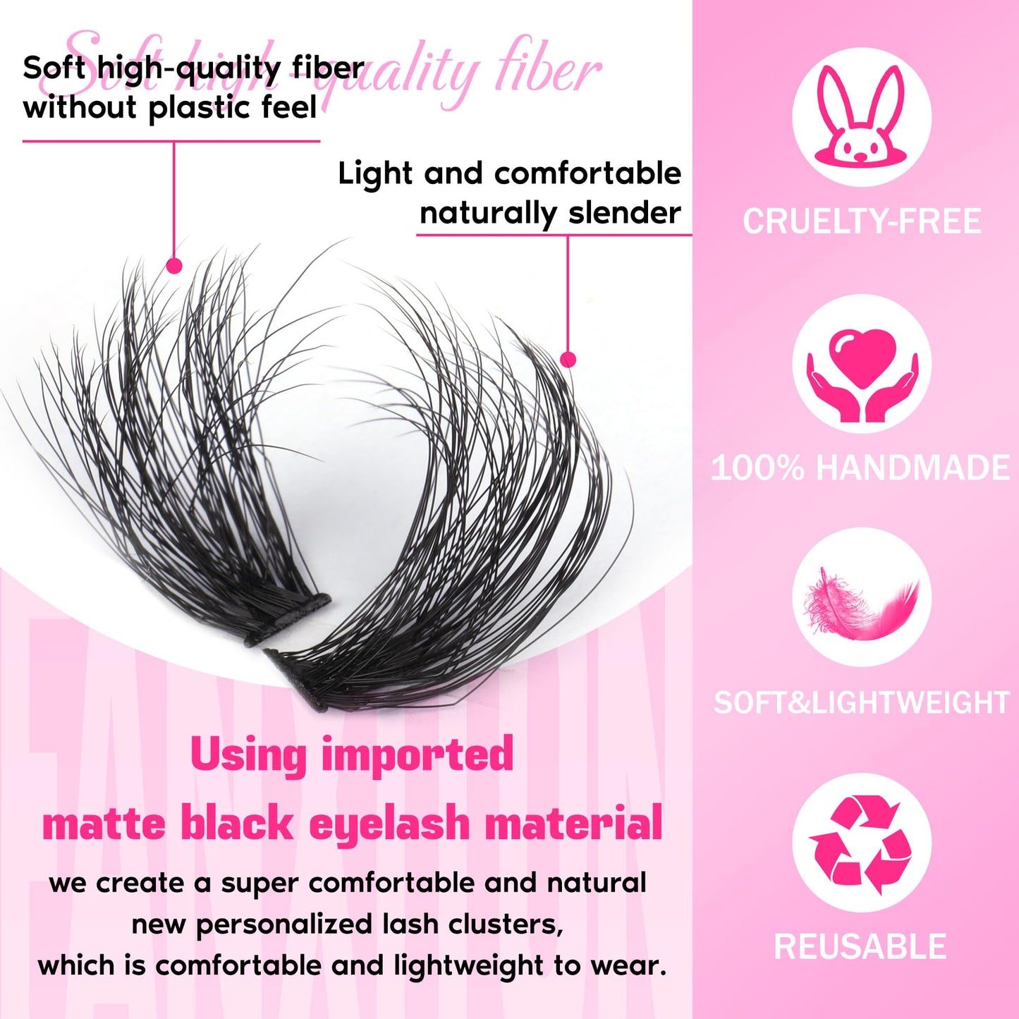 FANXITON Lash Clusters with Lash Bond and Seal Sweatproof, 10-18 mm D Volume Lash Extension Kit 280 pcs Individual Lashes Lash Clusters Kit and Tweezers Thick DIY Eyelash Extension Kit