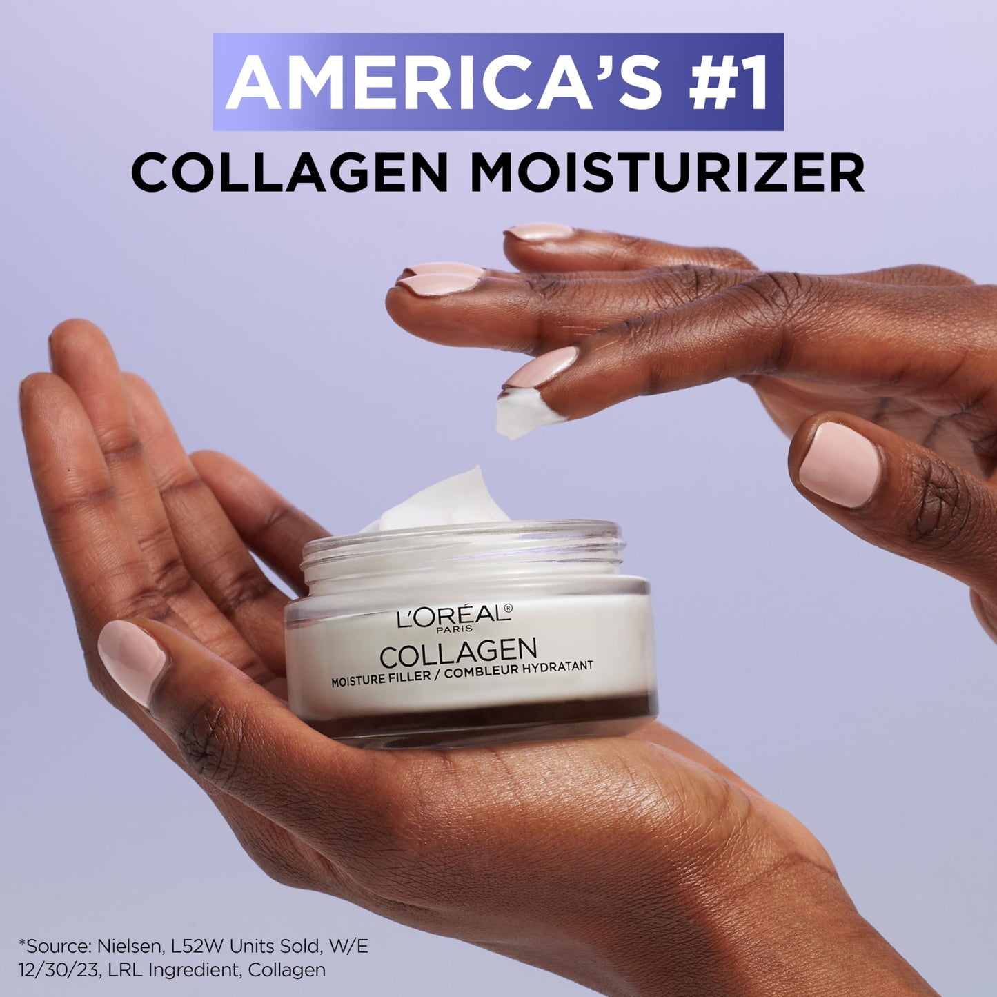 L'Oreal Paris Collagen Moisture Filler Face Cream, Anti-Aging Face Moisturizer, Non-Greasy Skin Care Formula For Up to 48HR Hydration, 3.4 Oz