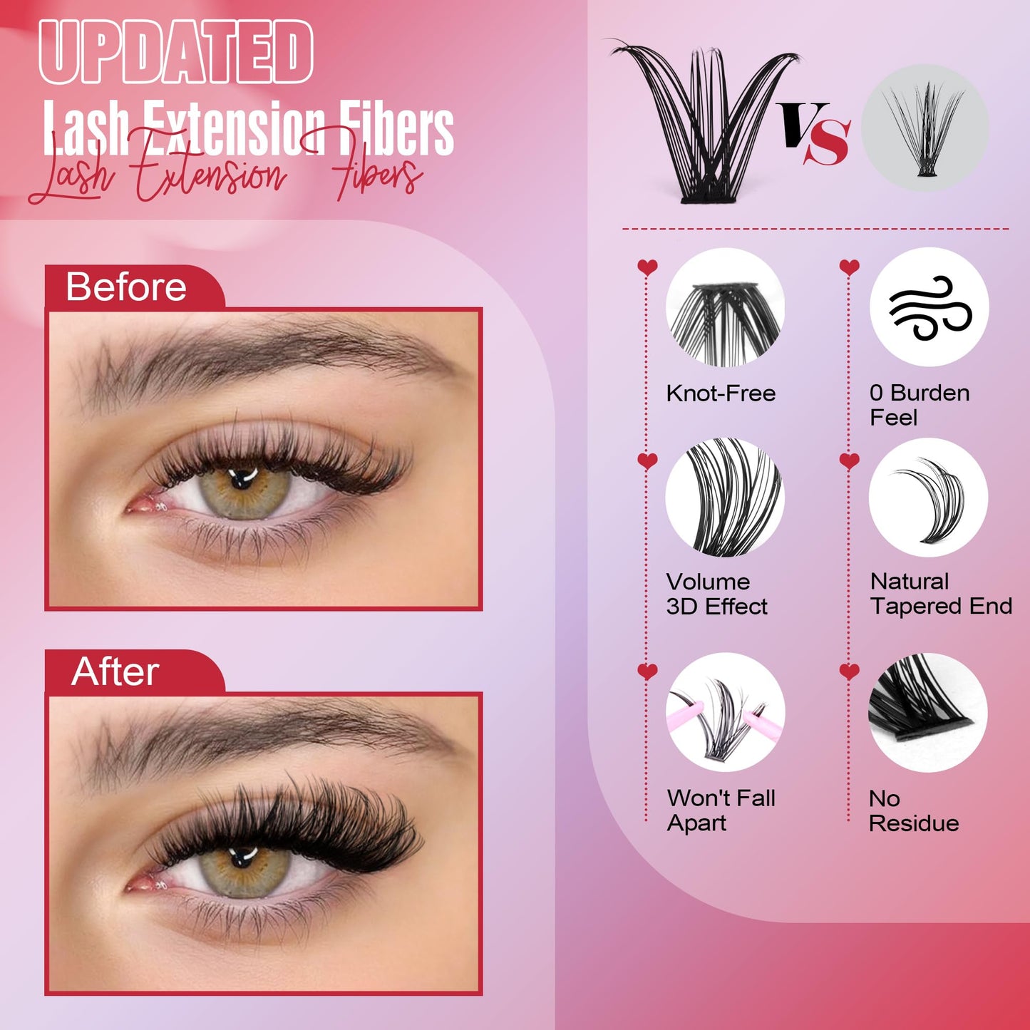 Pawotence Lash Extension Kit Individual Lash Clusters Kit 9-16mm 30D 40D Cluster Eyelash Extensions Kit with Lash Bond and Seal, Lash Tweezers for Self Use (30D&40D, 0.07D, 9-16mm, Portable Kit)
