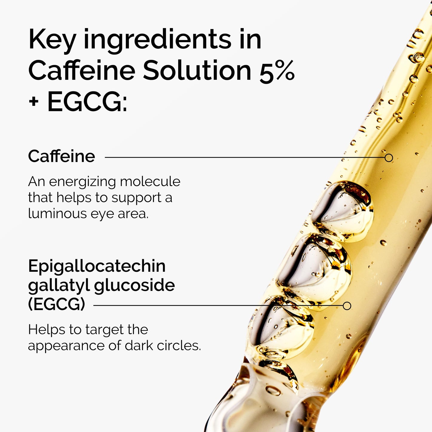 The Ordinary Caffeine Solution 5% + EGCG, Depuffing Eye Serum for Dark Circles and Tired Eyes, 1 Fl Oz (Pack of 2)