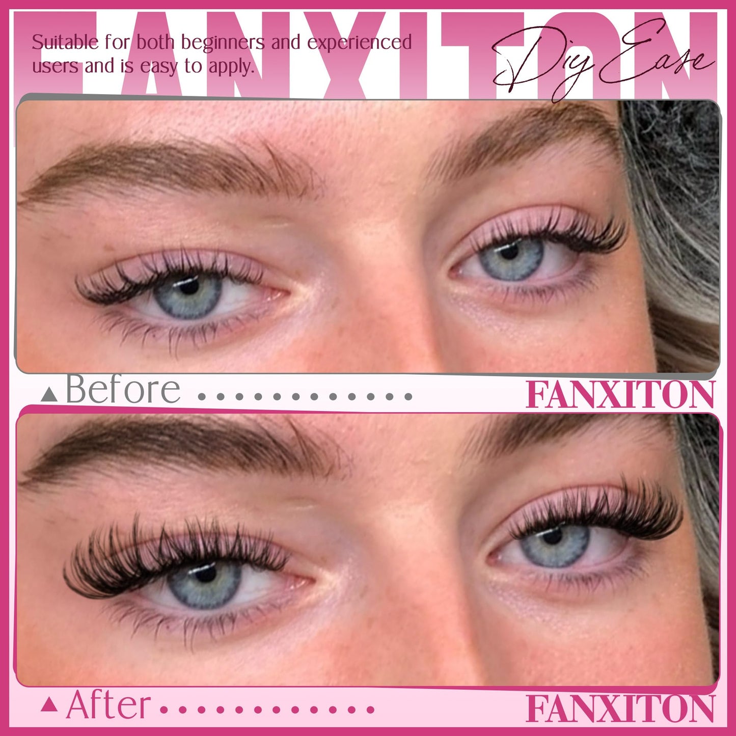 Cluster Lashes 240 pcs Wispy Lash Clusters D Natural Eyelashes Extensions 14-16mm Mix 40D+50D Individual Lashes with Lash Bond and Seal Tweezers Thin Band Eyelashes Cluster for DIY Lash Extension