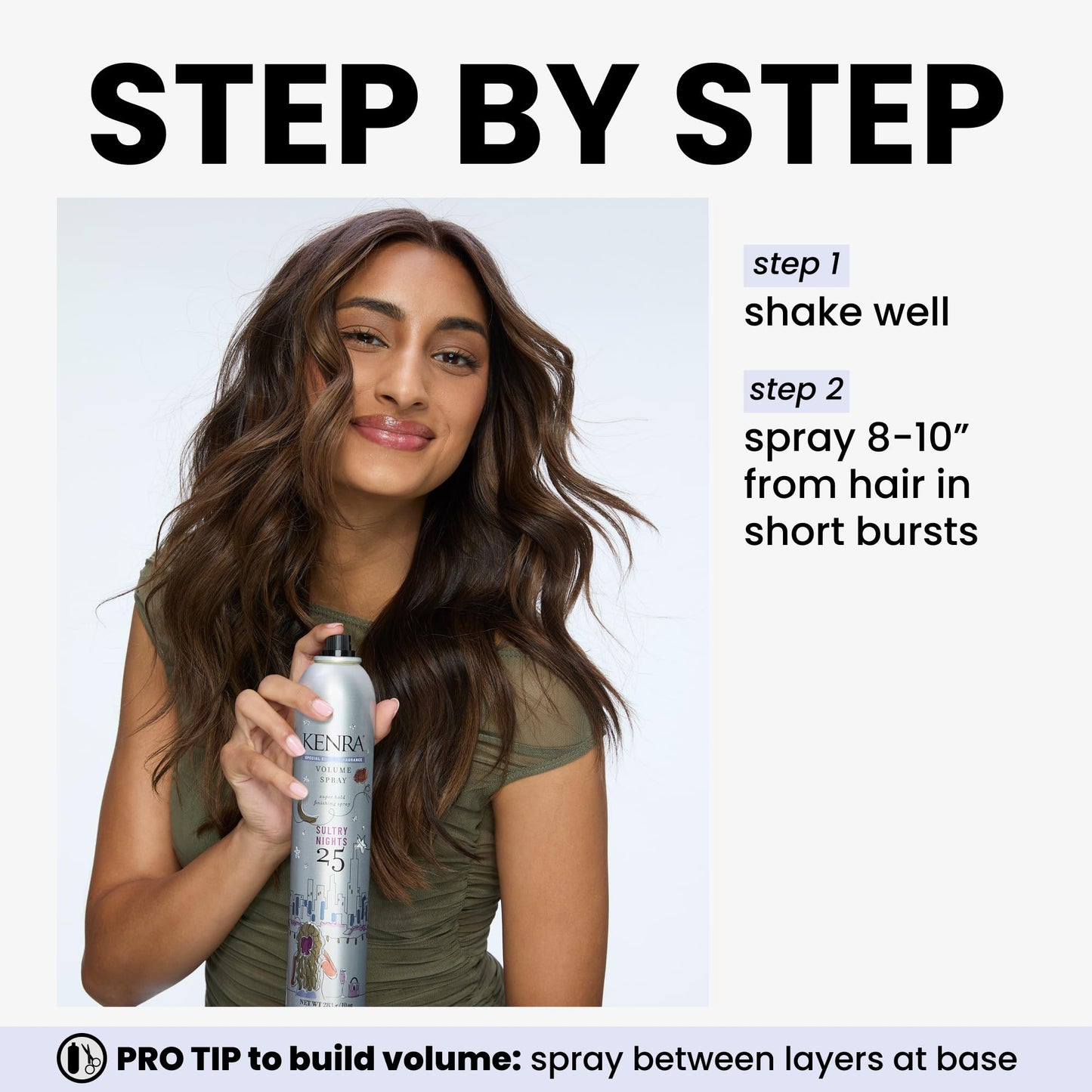 Kenra Professional Volume Spray 25 Sultry Nights 50% | Super Hold Finishing & Styling Hairspray | Flake-free & Fast-drying | Wind & Humidity Resistance | All Hair Types | 10 oz.