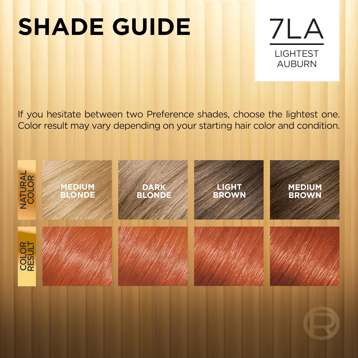 L'Oreal Paris Superior Preference Fade-Defying + Shine Permanent Hair Color, 7LA Lightest Auburn, Pack of 1, Hair Dye
