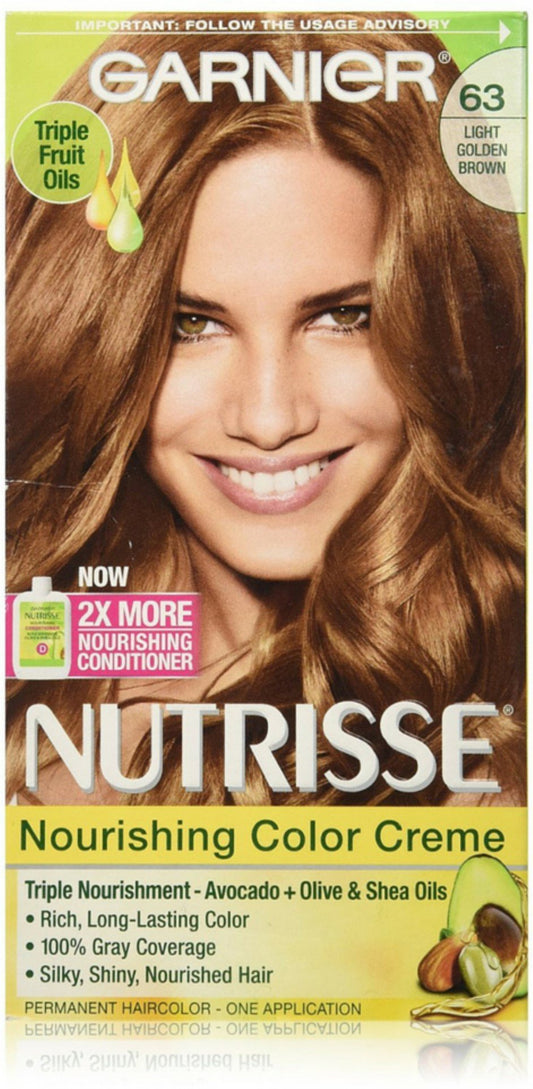 Garnier Nutrisse Haircolor Creme, Light Golden Brown [63] 1 Count