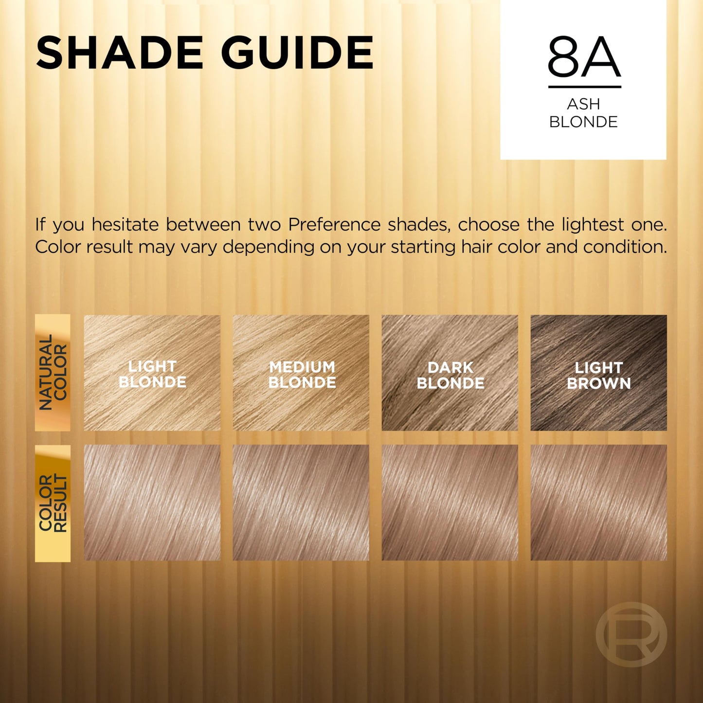 L'Oreal Paris Superior Preference Fade-Defying + Shine Permanent Hair Color, 8A Ash Blonde, Pack of 1, Hair Dye