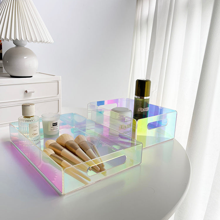 Colorful Acrylic Tray Cosmetic Storage Rectangle