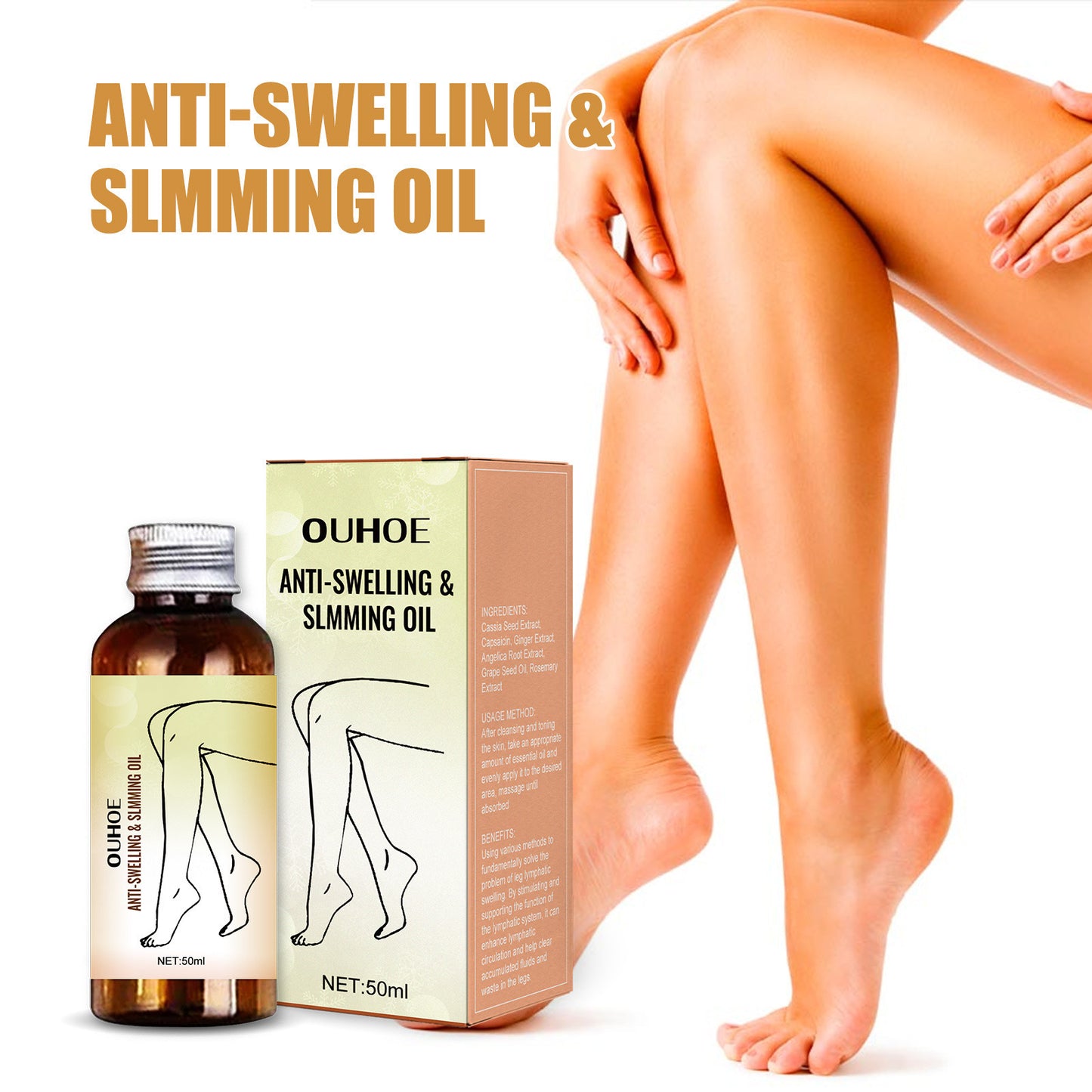 Moisturizing Body Skin Daily Care Leg Massage Essential Oil