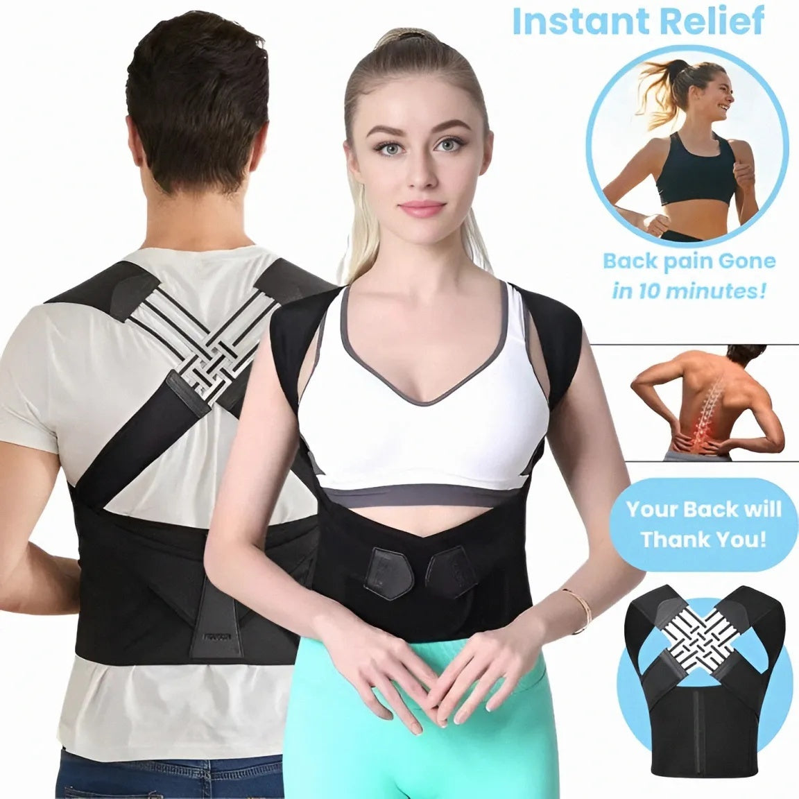 Essential Haven- Back Support Belt -Fix Posture & Relieve Pain Naturally