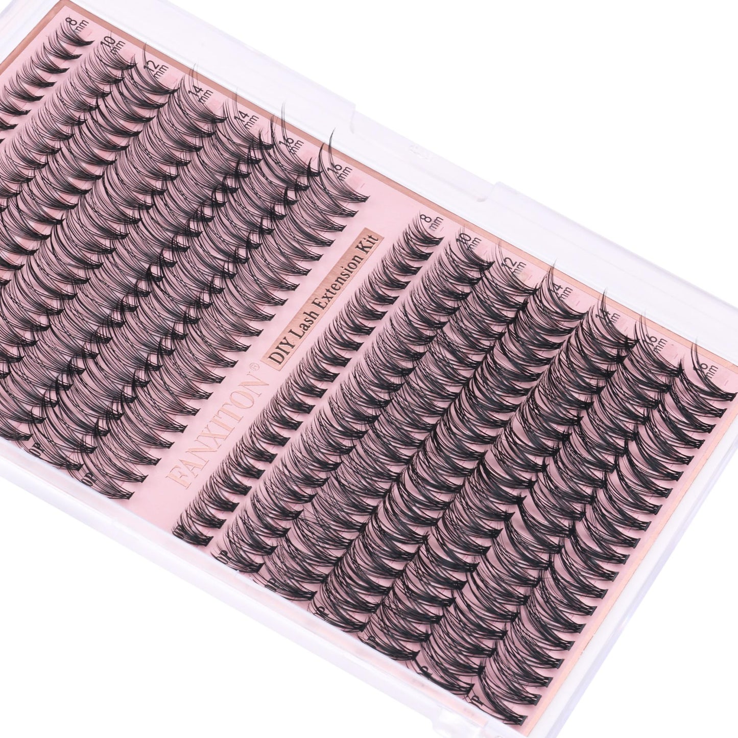 Natural DIY Lash Extension Kit Wispy Lash Clusters D Individual Lashes 20D+30D 280Pcs Lash Clusters Kit 8-16mm Eyelash Extension Kit by FANXITON