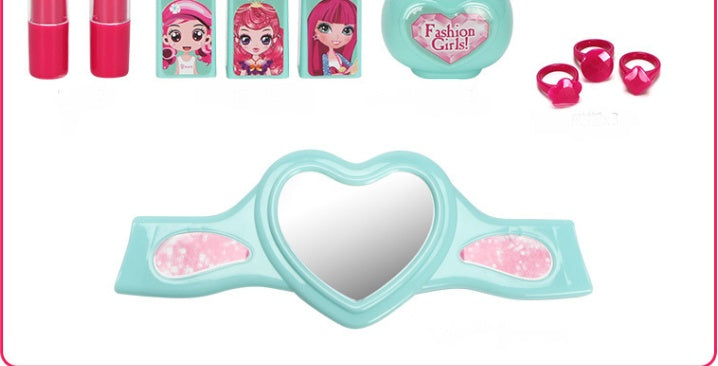 Children Pretend Play Makeup Cosmetic Kit Travel Box